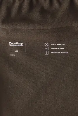 Pantalon large à taille élastique Four-way Stretch - Marron foncé — photo 4