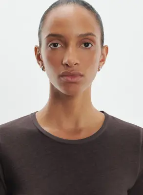 T-shirt en coton organique et cachemire — photo 3