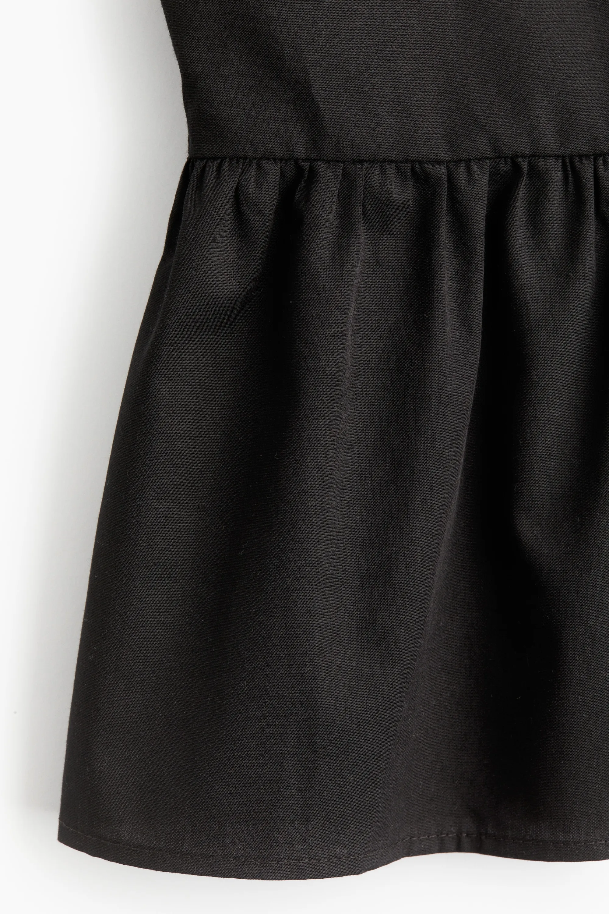 Blouse à nouer en popeline - Noir