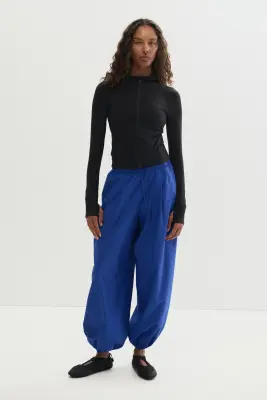 Pantalon de sport déperlant avec jambes ballon - Bleu cobalt — photo 1