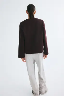 Top en coton interlock - Bordeaux — photo 4