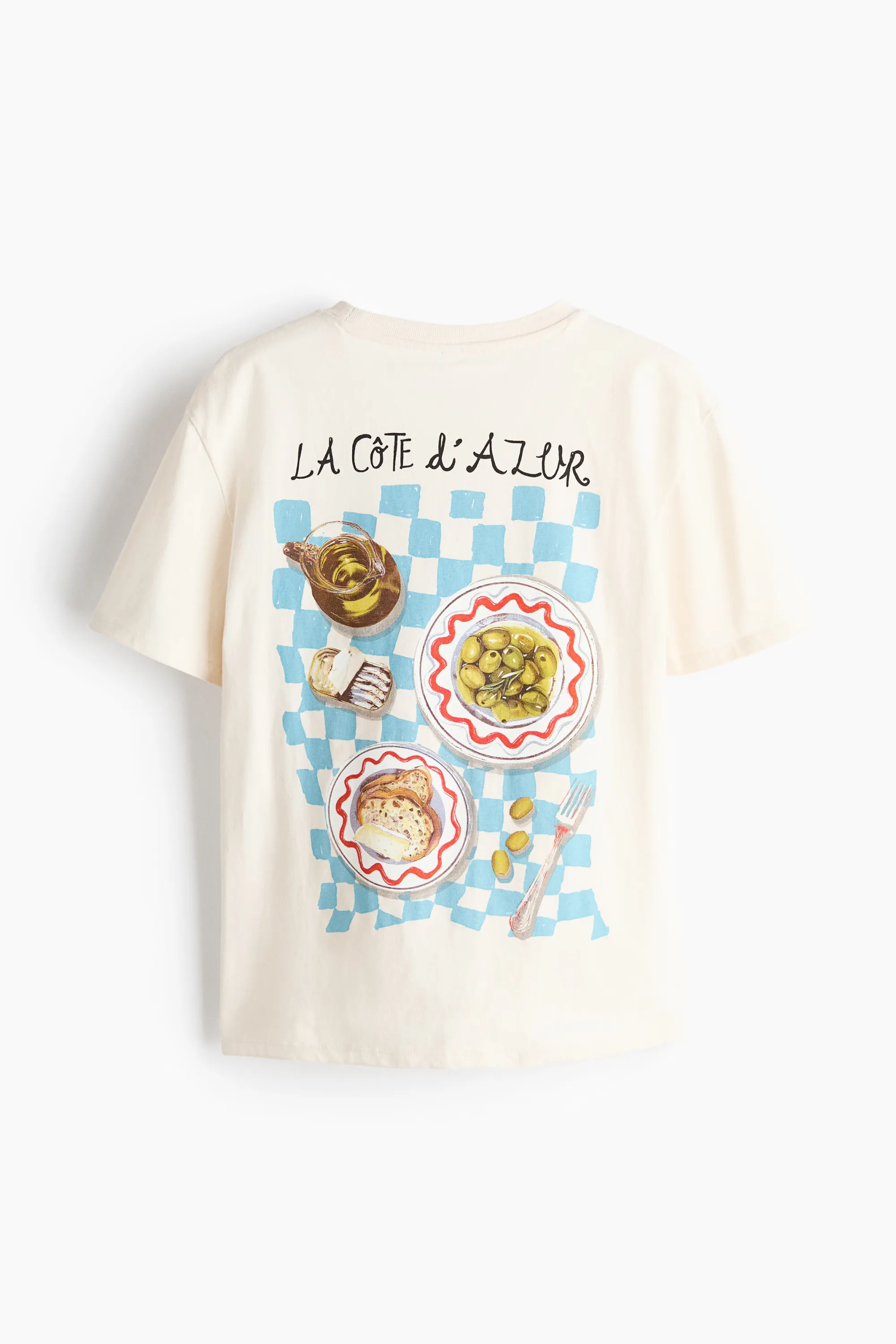 T-shirt avec applications - Crème/olives