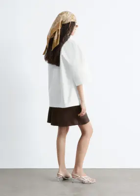 Chemise à manches courtes en coton - Blanc — photo 4
