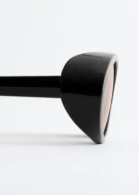 Lunettes de soleil ovales - Noir — photo 4