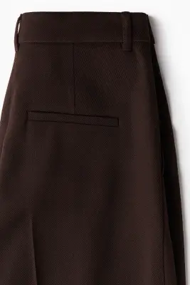 Pantalon de tailleur en laine - Marron foncé — photo 2