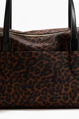 Sac shopping - Noir/imprimé léopard — photo 2