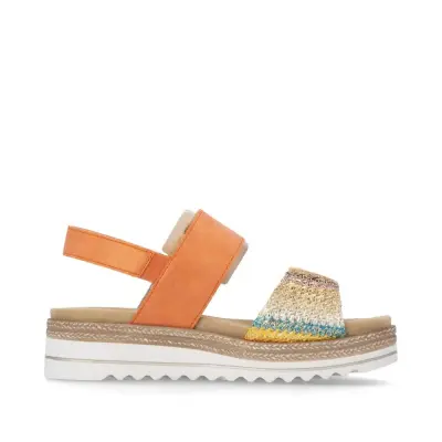 Sandales Remonte D0Q62-38 Orange - Velcro Grande Pointure Femme — photo 3