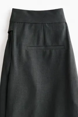 Pantalon avec détail croisé - Gris foncé — photo 4