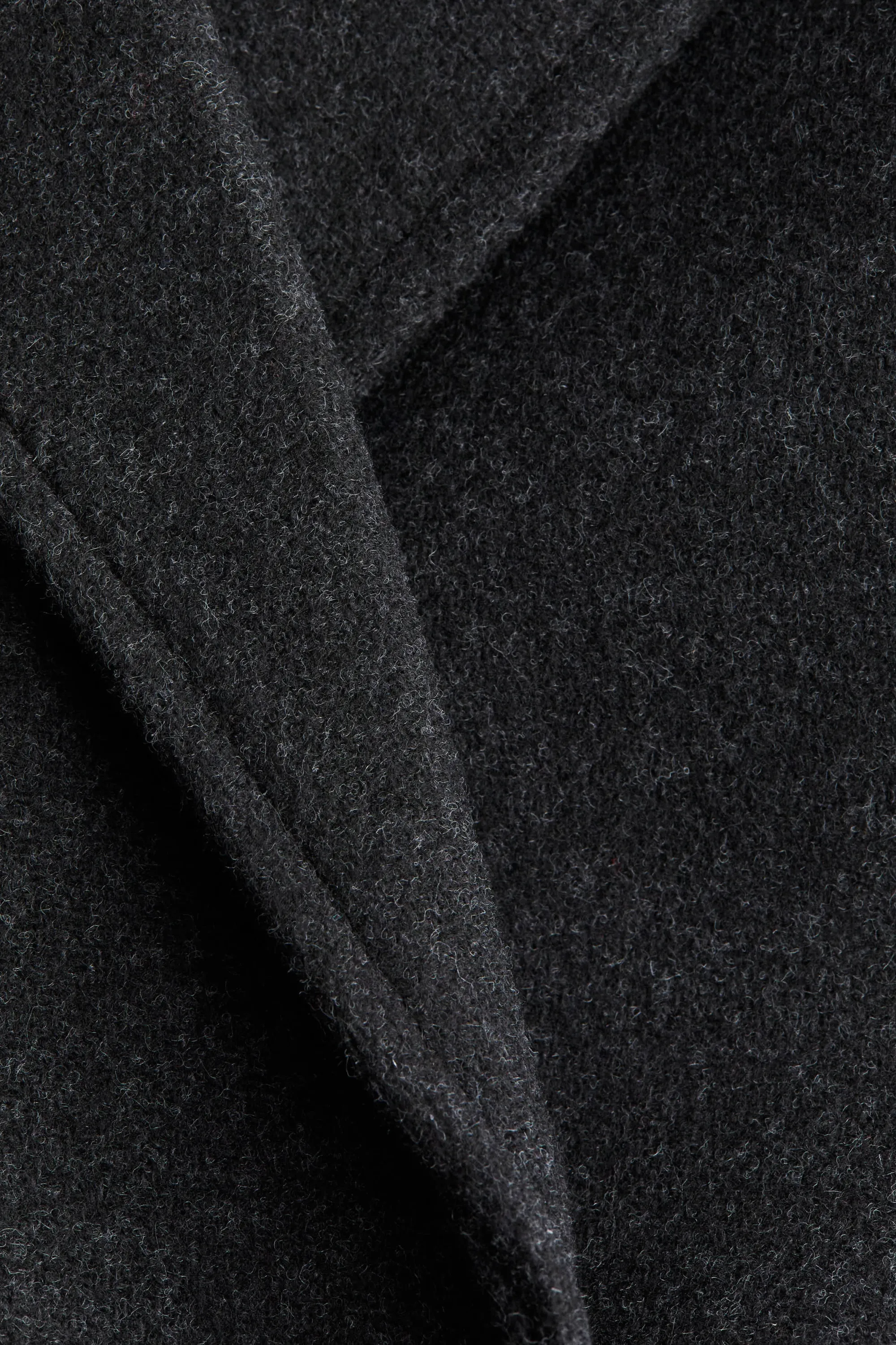Manteau avec ceinture à nouer - Noir
