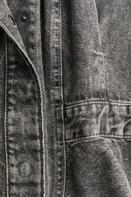 Chemise péplum en denim - Gris denim — photo 5
