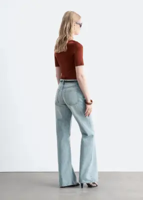 Jean bootcut taille mi-haute - Bleu vintage — photo 5