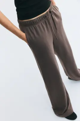 Pantalon jogger à jambes droites - Taupe foncé — photo 2