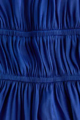 Robe drapée avec détail à nouer - Bleu foncé — photo 3