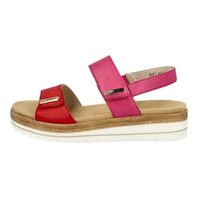 Sandales Remonte D0Q59-31 Rouge Rose - Lacets Velcro Grande Pointure Femme — photo 2