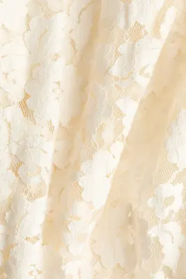 Jupe volantée en dentelle - Beige clair — photo 4