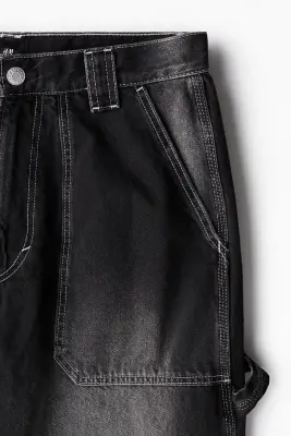 Carpenter Baggy Jeans - Noir denim — photo 1