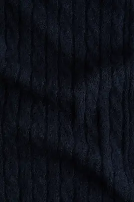 Pantalon en maille torsadée - Bleu marine — photo 5