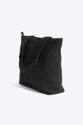 Grand sac cabas en toile - Noir — photo 1