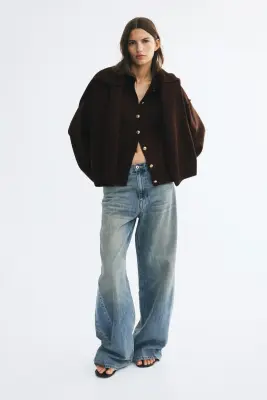 Gilet oversize - Marron foncé — photo 2
