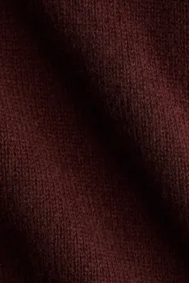 Pull col roulé en laine - Brun rouille foncé — photo 3