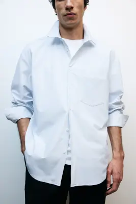 Chemise Cooling Loose Fit - Bleu clair — photo 1