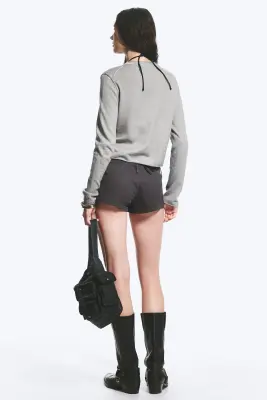 Cardigan ajusté - Gris délavé — photo 3