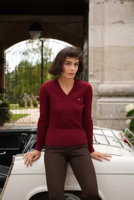 Christin Wool Sweater - Bordeaux — photo 3