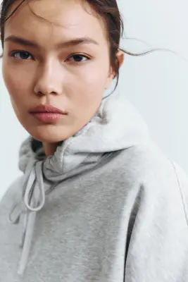 Hoodie - Gris clair chiné — photo 1