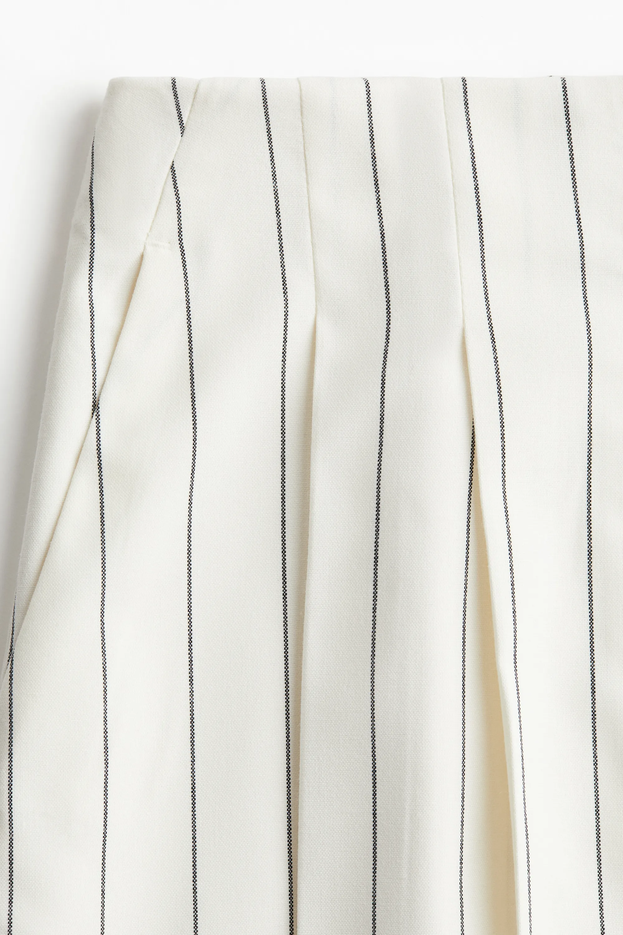 Jupe-culotte à pinces - Blanc/rayures tennis