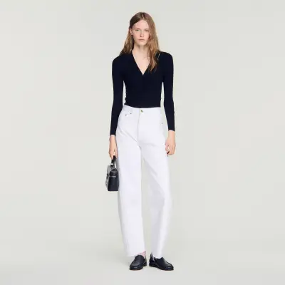 Cardigan à empiecement dentelle