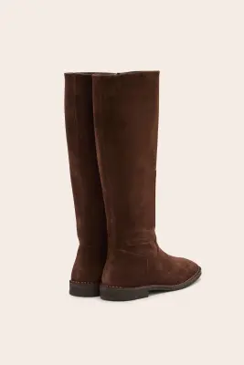 Bottes Léona croûte de cuir moka — photo 2