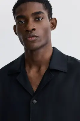 Relaxed Fit Resort shirt - Noir — photo 2