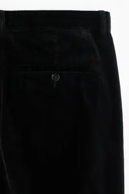 Pantalon Relaxed Fit en velours côtelé - Noir — photo 5