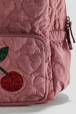 Sac à dos avec motif - Rose ancien/cerises — photo 2