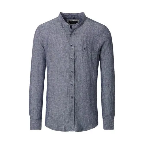 CASA MODA CHEMISE LIN COL MAO  Bleu Chiné