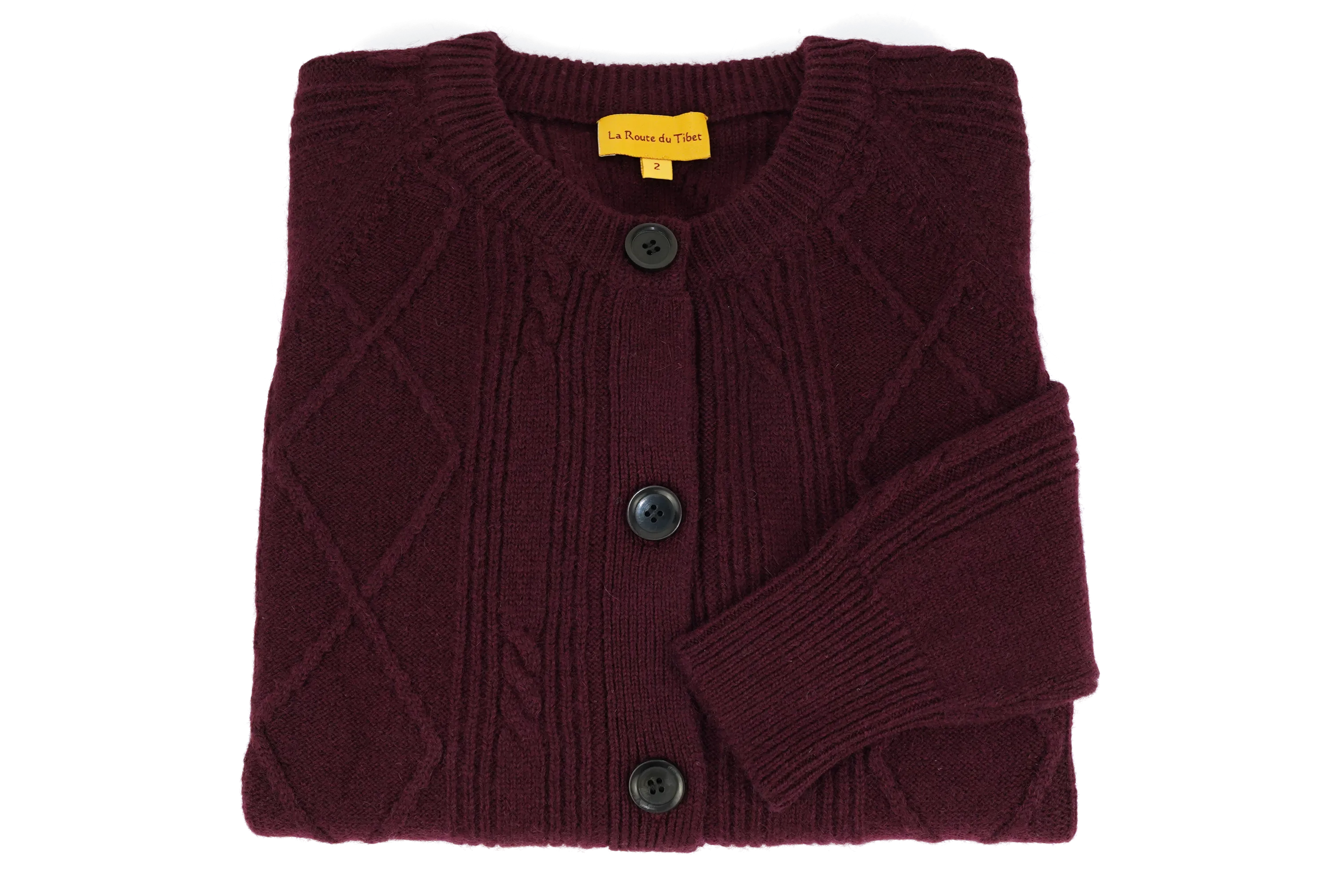 Cardigan en laine - rouge moine