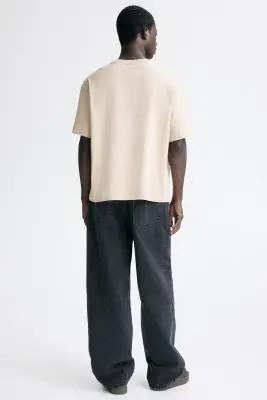 T-shirt imprimé Loose Fit - Beige/Run Wild — photo 4