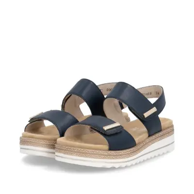Sandales Remonte D0Q59-14 Bleu Marine - Velcro Grande Pointure Femme — photo 5