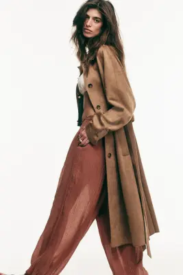 Pantalon à cordon avec jambes ballon - Orange ancien — photo 2