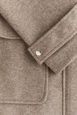 Manteau à col entonnoir - Taupe — photo 5
