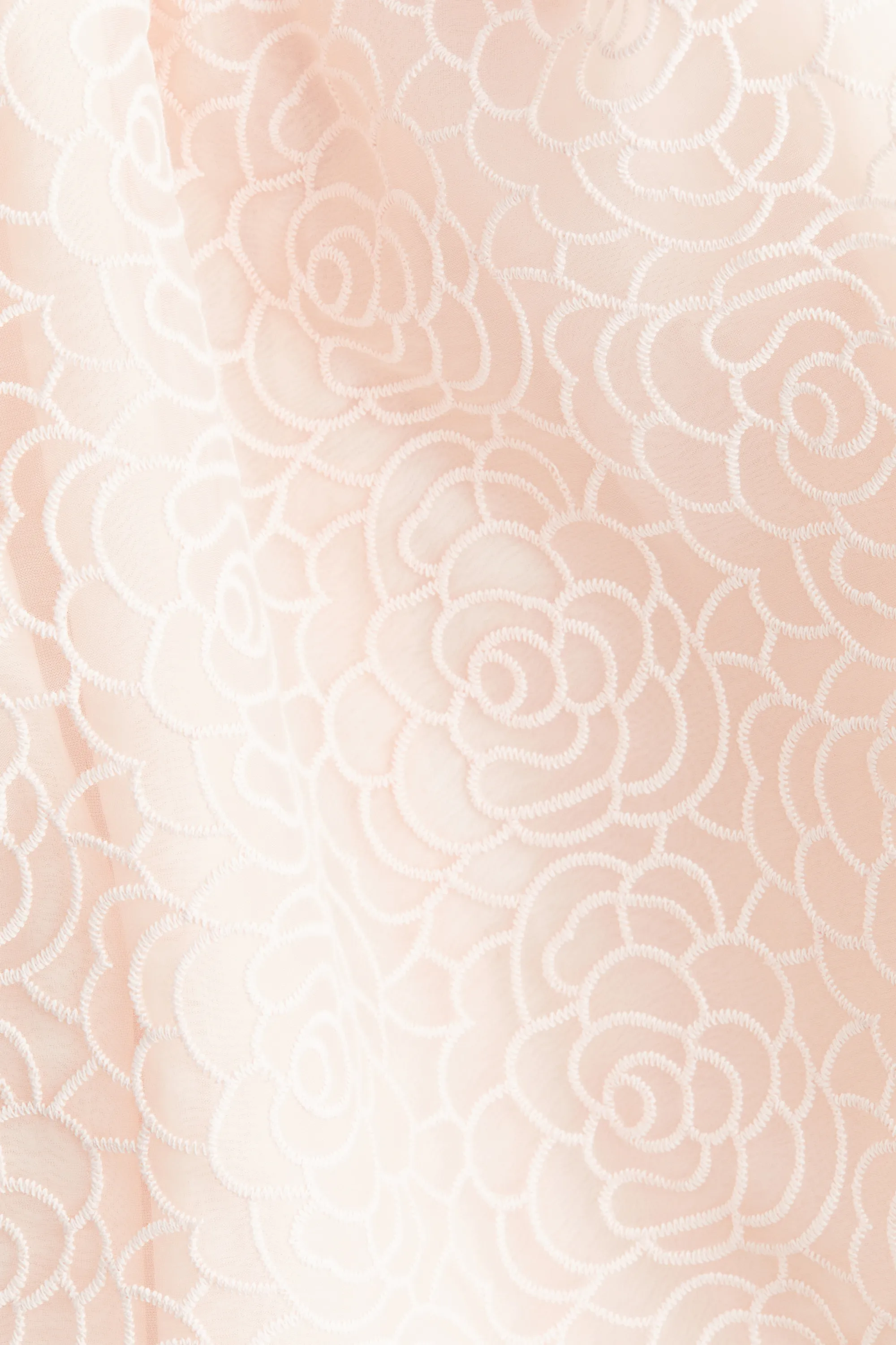 Robe dos nu brodée - Rose poudré