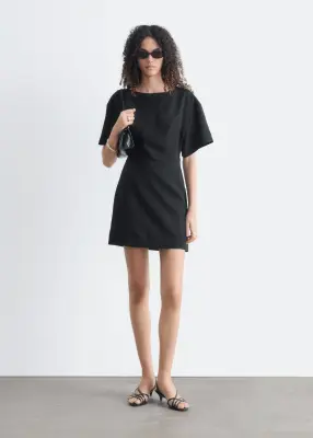 Robe à dos ouvert - Noir — photo 1