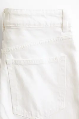 Wide High Waist Jeans - Blanc — photo 3