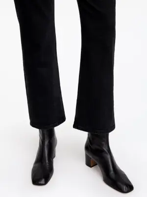 Jean évasé raccourci Desert Kick - Noir — photo 4