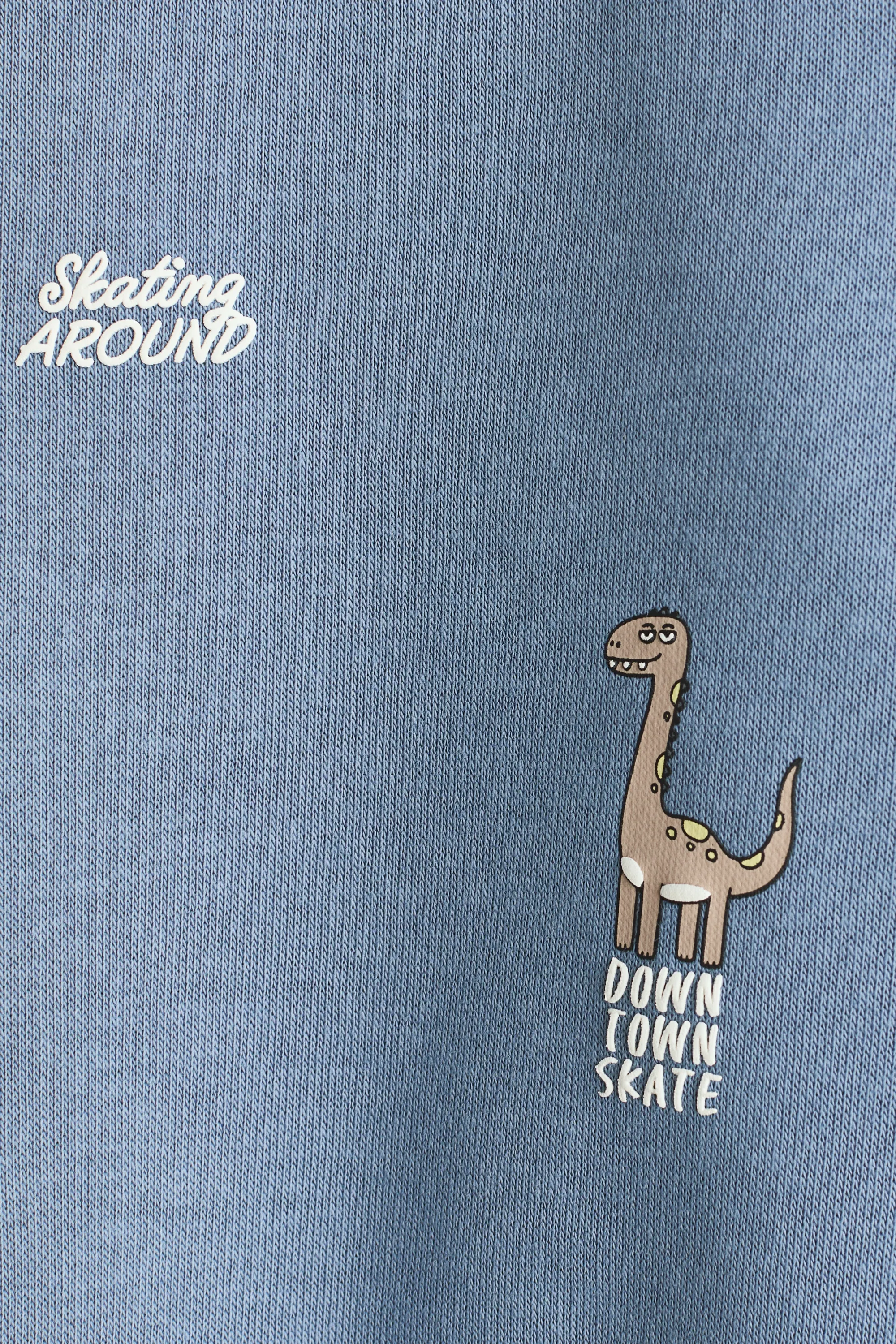 Sweat imprimé - Bleu ancien clair/dinosaures