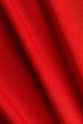 Top à col droit en jersey - Rouge — photo 4