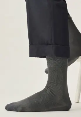 Les chaussettes en coton - Gris ardoise