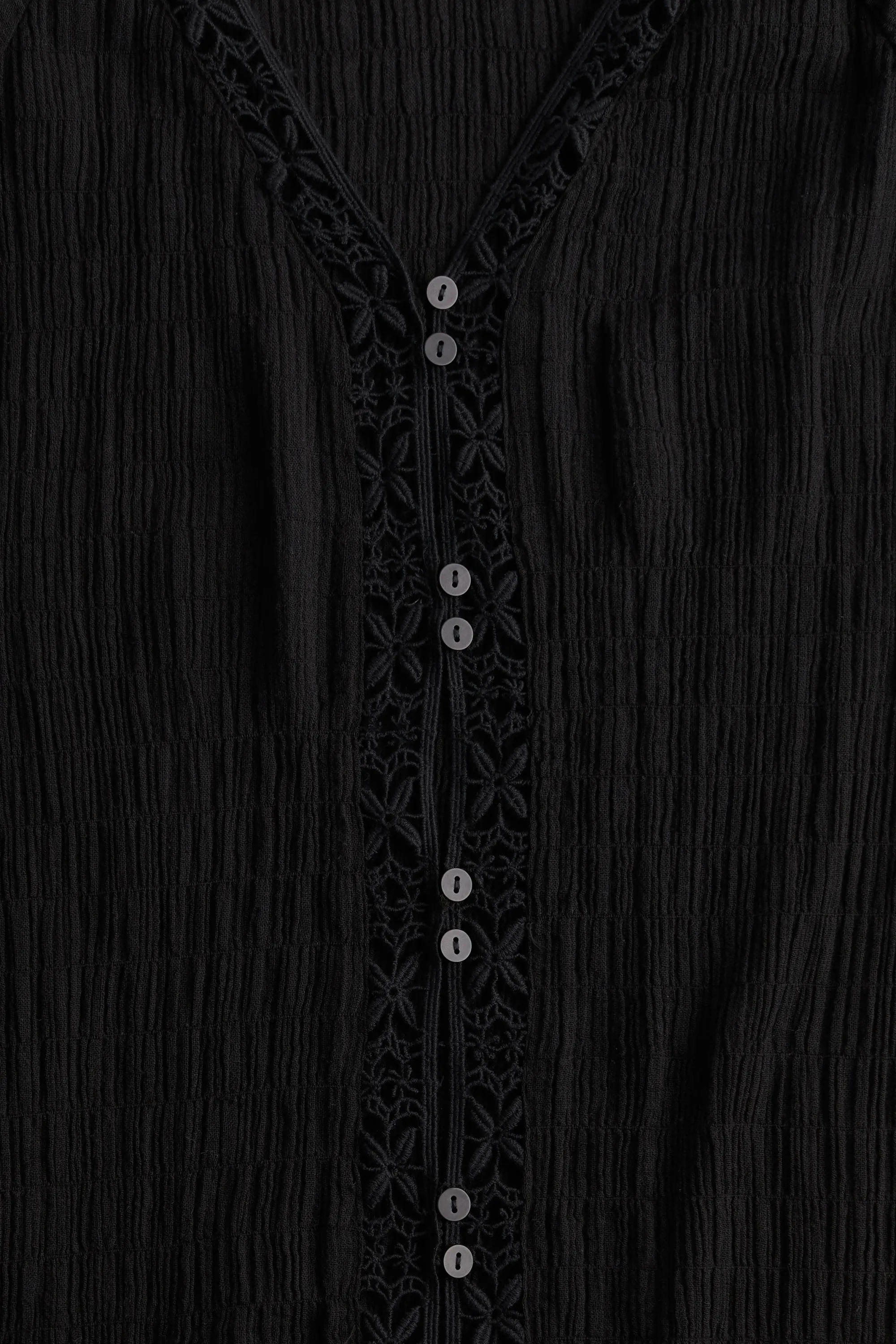 Robe avec dentelle - Noir