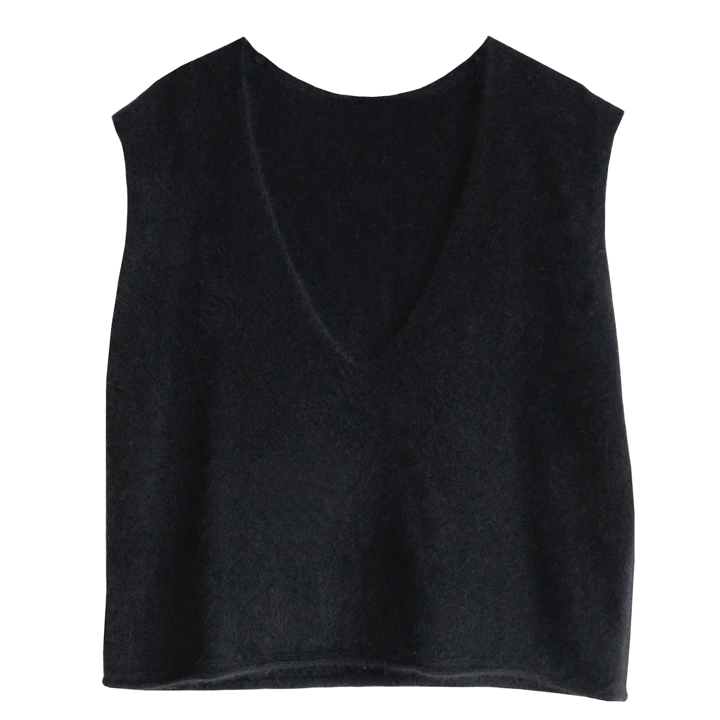 Pull sans manches col V 26328 Black - CT PLAGE