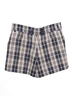 Short en laine imprimé écossais carreaux noir et crème Défilé 2015 Prix boutique 720€ Taille 38/40 — photo 4